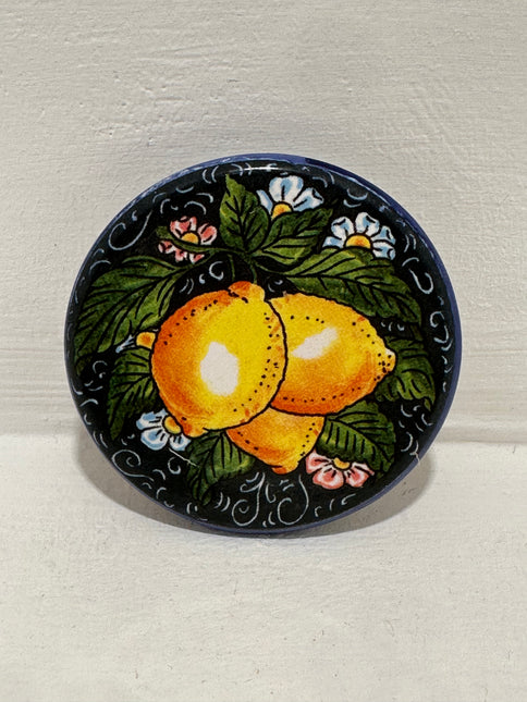 Magneti in Ceramica Dipinta a Mano - Limoni (Ø 6cm)