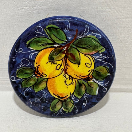 Magneti in Ceramica Dipinta a Mano - Limoni (Ø 6cm)
