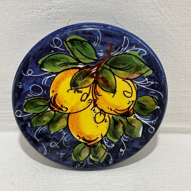 Magneti in Ceramica Dipinta a Mano - Limoni (Ø 6cm)