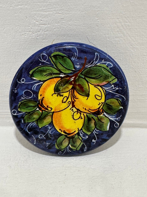 Magneti in Ceramica Dipinta a Mano - Limoni (Ø 6cm)