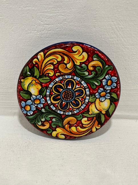 Magneti in Ceramica Dipinta a Mano - Maioliche (Ø 6cm)