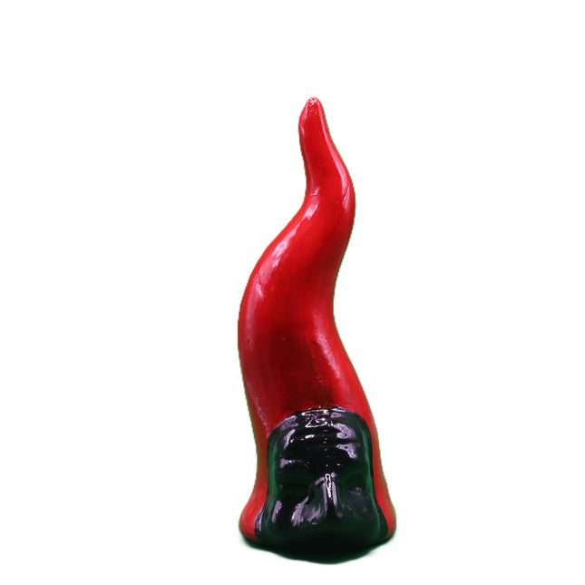 Corno Portafortuna Napoletano con Maschera di Pulcinella - 11 cm - Ceramica Artigianale Scacciaguai - Amuleto Tradizionale Napoli - Regalo Laurea e Casa