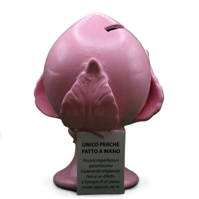 Pumo Pugliese Salvadanaio in Ceramica 17cm - Portafortuna Artigianale Fatto a Mano - Complemento d'Arredo Design Puglia - Idea Regalo Casa Nuova