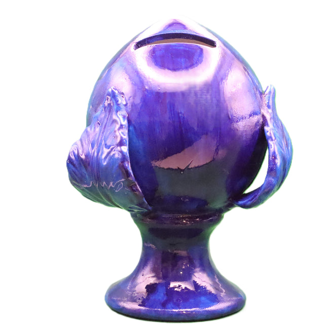 Pumo Pugliese Salvadanaio in Ceramica 17cm - Portafortuna Artigianale Fatto a Mano - Complemento d'Arredo Design Puglia - Idea Regalo Casa Nuova
