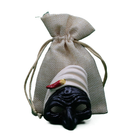 L'Anima di Napoli: Maschera di Pulcinella Fatta a Mano per i tuoi Eventi,Ideale per Cerimonie e Arredo.
