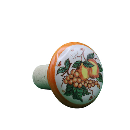 Tappi Bottiglia in Sughero e Ceramica Artigianale Italiana - Limoni