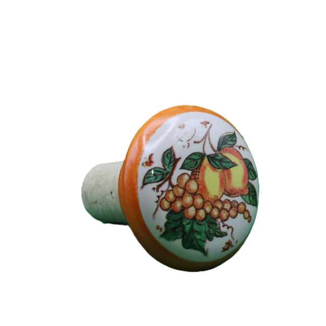 Tappi Bottiglia in Sughero e Ceramica Artigianale Italiana - Limoni