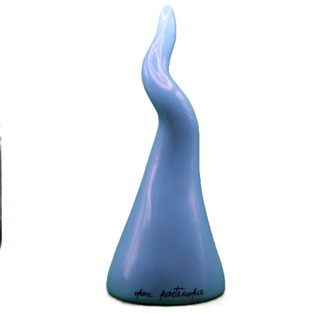 Corno Portafortuna Napoli Azzurro 20 cm - Curniciello Napoletano Ceramica - Regalo Scaramantico Tradizionale - Souvenir Napoli Fatto a Mano