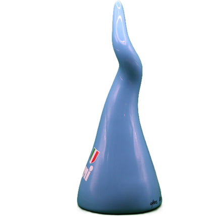 Corno Portafortuna Napoli Azzurro 20 cm - Curniciello Napoletano Ceramica - Regalo Scaramantico Tradizionale - Souvenir Napoli Fatto a Mano