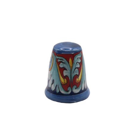 Ditale da Collezione in Ceramica Artigianale – Decori Mediterranei: Limoni e Maioliche – Regalo Sarta e Ricamo