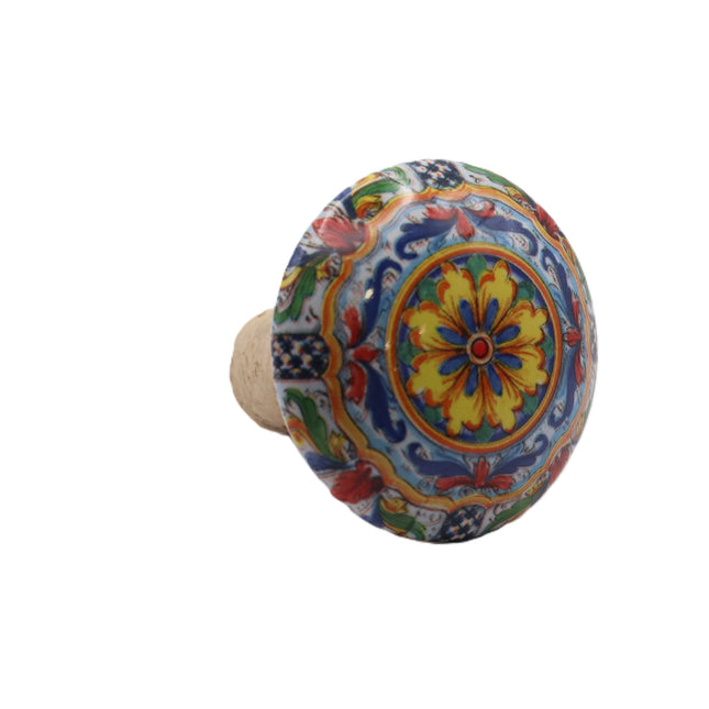 Cork and Artisan Italian Ceramic Bottle Stoppers - Maiolica