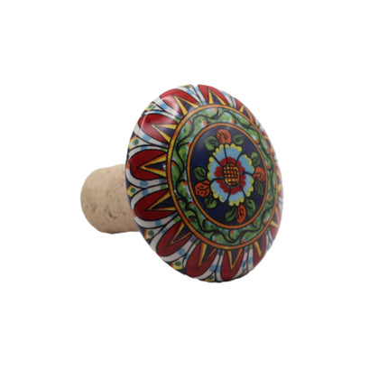 Tappi Bottiglia in Sughero e Ceramica Artigianale Italiana - Maioliche