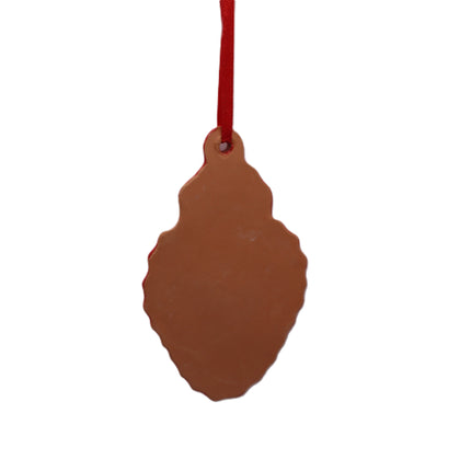Cuore Sacro in Ceramica Rossa, Ex-Voto 9 cm con Nastrino e Scatola Regalo, Decorazione Murale Artigianale, Regalo Amore e Protezione.