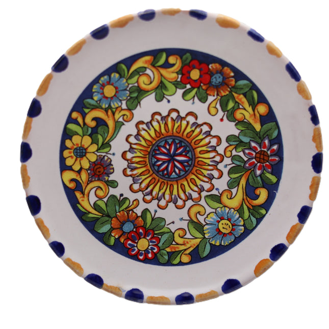 Piattino in Ceramica Artigianale Napoletana - Decoro Maioliche