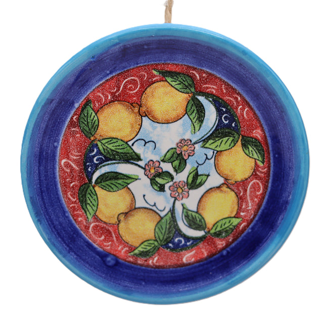 Piattino in Ceramica Artigianale Napoletana - Decoro Limoni
