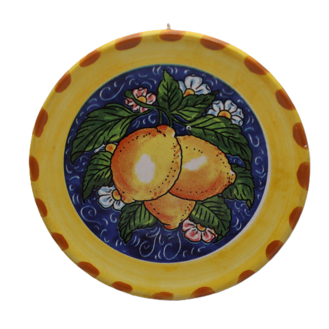 Piattino in Ceramica Artigianale Napoletana - Decoro Limoni