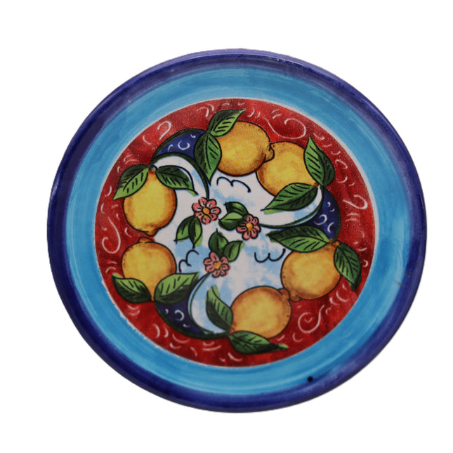 Piattino in Ceramica Artigianale Napoletana - Decoro Limoni