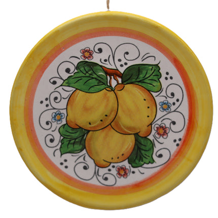Piattino in Ceramica Artigianale Napoletana - Decoro Limoni