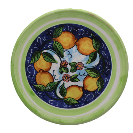 Piattino in Ceramica Artigianale Napoletana - Decoro Limoni