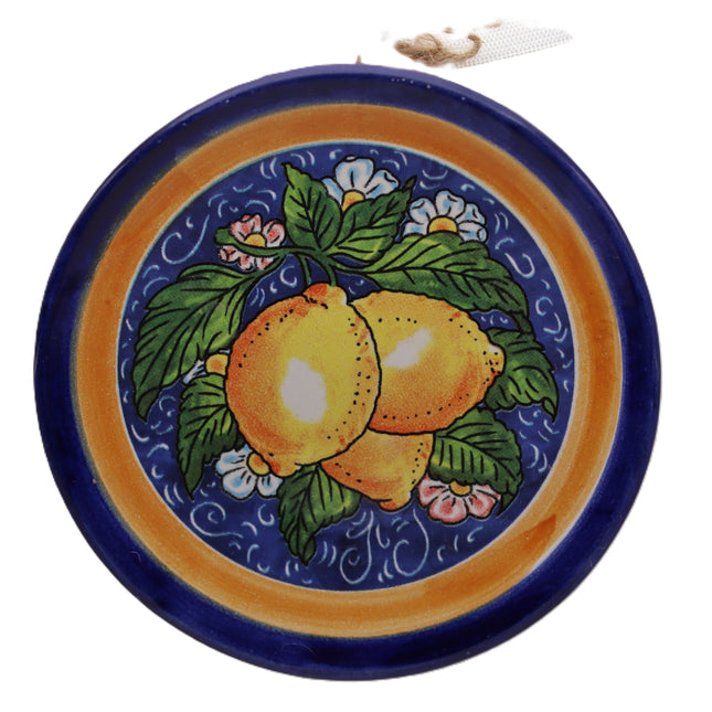 Piattino in Ceramica Artigianale Napoletana - Decoro Limoni