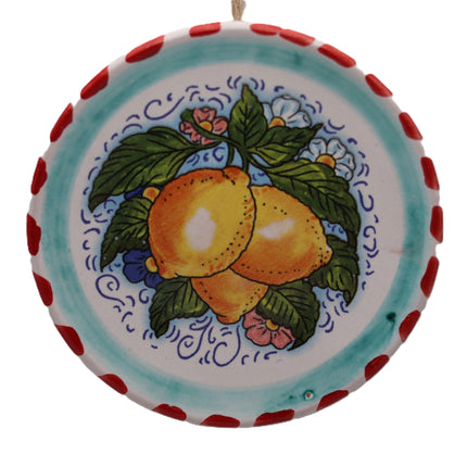Piattino in Ceramica Artigianale Napoletana - Decoro Limoni