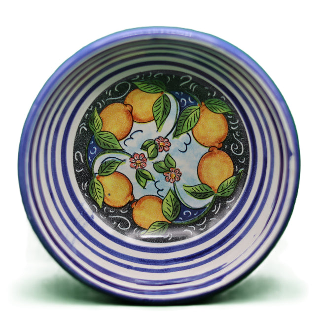 Hand-Painted Ceramic Bowls - Lemon and Majolica Aperitif Set - Colorful Mediterranean-Style Sauce Dishes - Home Decor Gift Made in Italy