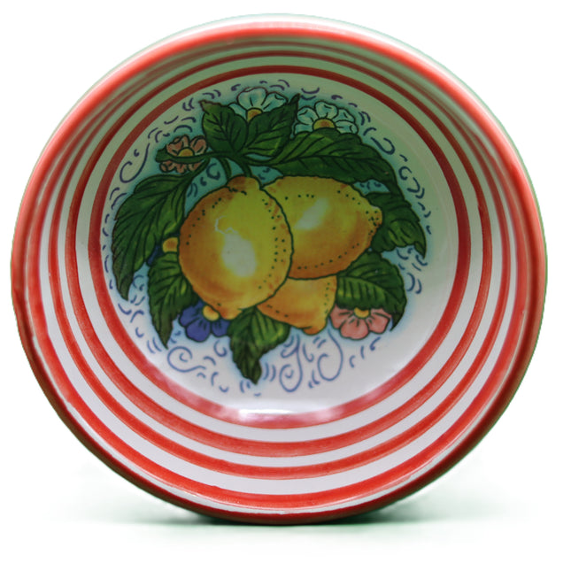 Hand-Painted Ceramic Bowls - Lemon and Majolica Aperitif Set - Colorful Mediterranean-Style Sauce Dishes - Home Decor Gift Made in Italy