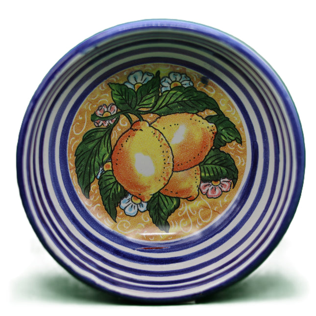 Hand-Painted Ceramic Bowls - Lemon and Majolica Aperitif Set - Colorful Mediterranean-Style Sauce Dishes - Home Decor Gift Made in Italy