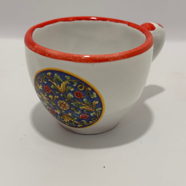Tray Set + 2 Hand-Painted Neapolitan Ceramic Cups - Majolica Decor