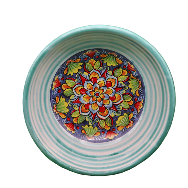 Ciotoline in Ceramica Dipinte a Mano - Set Aperitivo Limoni e Maioliche - Salsiere Colorate in Stile Mediterraneo - Regalo Home Decor Made in Italy