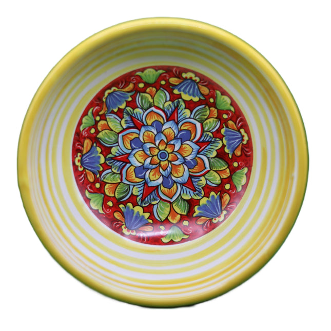 Hand-Painted Ceramic Bowls - Lemon and Majolica Aperitif Set - Colorful Mediterranean-Style Sauce Dishes - Home Decor Gift Made in Italy