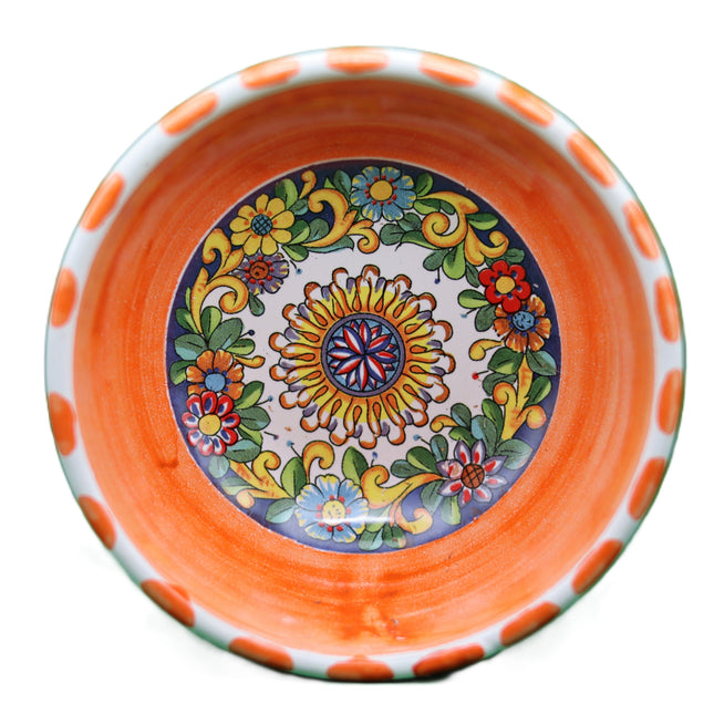 Ciotoline in Ceramica Dipinte a Mano - Set Aperitivo Limoni e Maioliche - Salsiere Colorate in Stile Mediterraneo - Regalo Home Decor Made in Italy