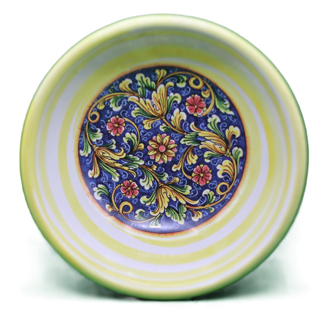 Ciotoline in Ceramica Dipinte a Mano - Set Aperitivo Limoni e Maioliche - Salsiere Colorate in Stile Mediterraneo - Regalo Home Decor Made in Italy