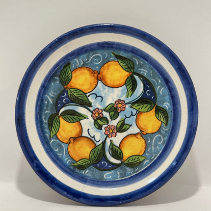 Piattino in Ceramica Artigianale Napoletana - Decoro Limoni