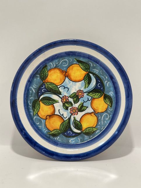 Piattino in Ceramica Artigianale Napoletana - Decoro Limoni