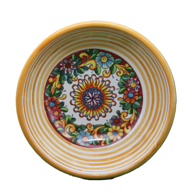 Ciotoline in Ceramica Dipinte a Mano - Set Aperitivo Limoni e Maioliche - Salsiere Colorate in Stile Mediterraneo - Regalo Home Decor Made in Italy