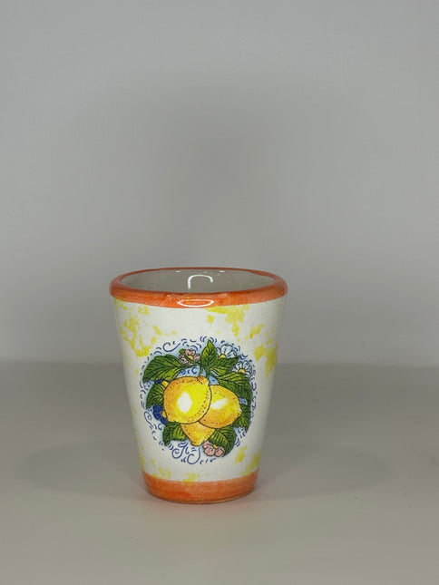Bicchierini Limoncello in Ceramica Artigianale - Decoro Limoni