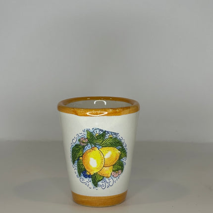 Bicchierini Limoncello in Ceramica Artigianale - Decoro Limoni