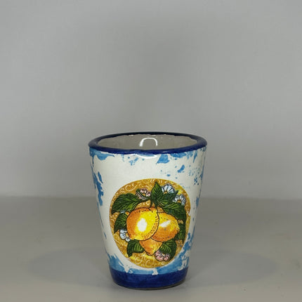 Bicchierini Limoncello in Ceramica Artigianale - Decoro Limoni