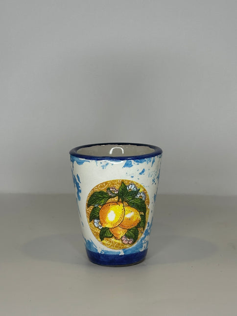Bicchierini Limoncello in Ceramica Artigianale - Decoro Limoni