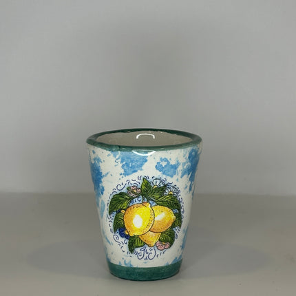 Bicchierini Limoncello in Ceramica Artigianale - Decoro Limoni