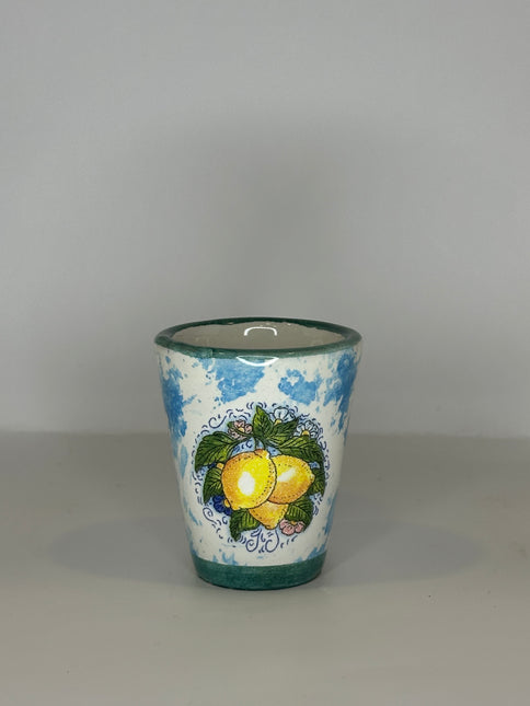 Bicchierini Limoncello in Ceramica Artigianale - Decoro Limoni