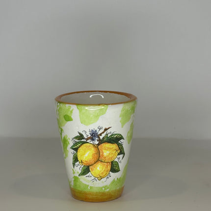 Bicchierini Limoncello in Ceramica Artigianale - Decoro Limoni