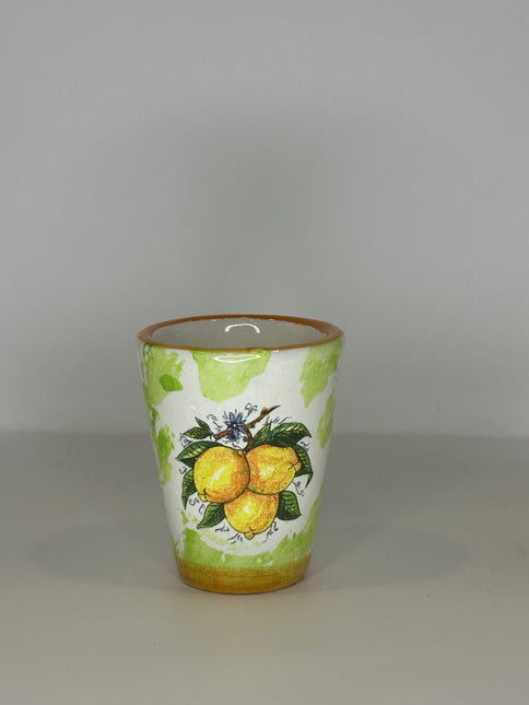 Bicchierini Limoncello in Ceramica Artigianale - Decoro Limoni