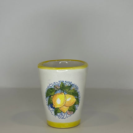 Bicchierini Limoncello in Ceramica Artigianale - Decoro Limoni