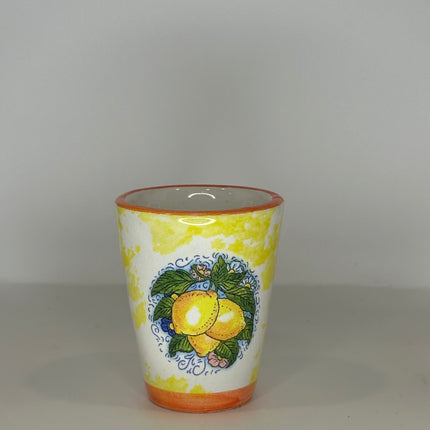 Bicchierini Limoncello in Ceramica Artigianale - Decoro Limoni