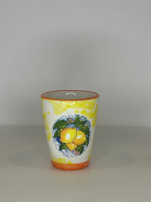Bicchierini Limoncello in Ceramica Artigianale - Decoro Limoni