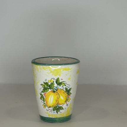 Bicchierini Limoncello in Ceramica Artigianale - Decoro Limoni