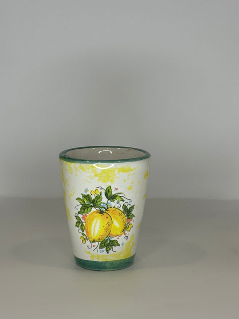 Bicchierini Limoncello in Ceramica Artigianale - Decoro Limoni