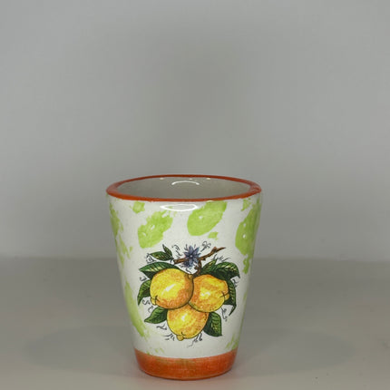 Bicchierini Limoncello in Ceramica Artigianale - Decoro Limoni
